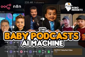 Create Viral Talking Baby Podcasts Hourly with This No-Code AI System | n8n Tutorial 🥚